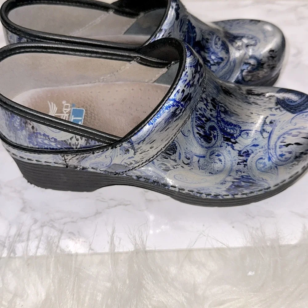 Dansko Blue Artistic Mules - Picture 7 of 11